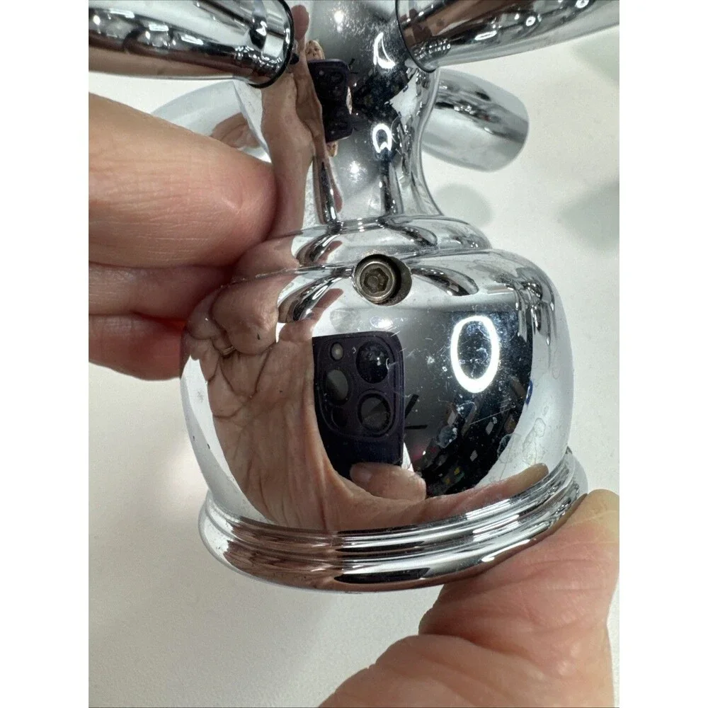Delta Faucet Handle - Chrome Classic Single Handle Metal Cross Lot 3